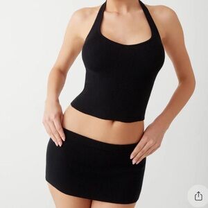 TWO PIECE SET Frankies Bikinis WITH halter top and skirt